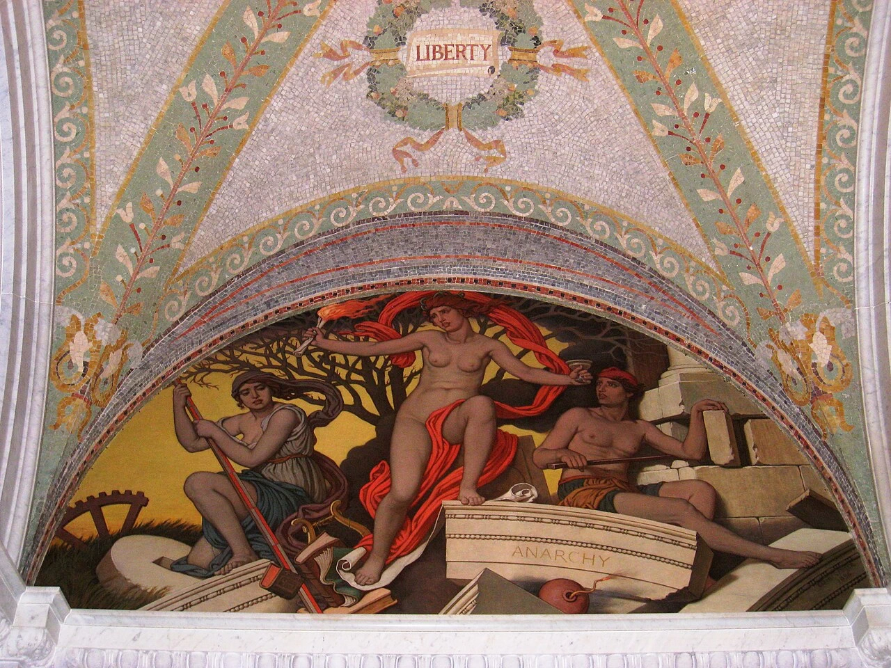 Murale - Anarchia, Thomas Jefferson Building, Library of Congress, Washington, DC